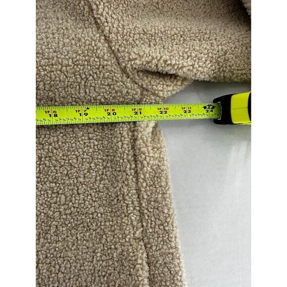 Joie Jacket Camel Snap Button Collarless Sherpa Boucle Size M Minimalist Outdoor - Picture 6 of 10